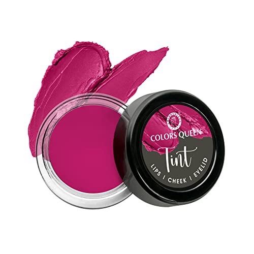Image of Colors Queen Tint for Cheeks and Lips - Enriched with Vitamin E and Essential Oils | Matte Lip and Cheek Tint for Lips, Cheeks and Eyelids| Vegan and Cruelty Free Lip Tint for Women (05 - Kiss On Fire)
