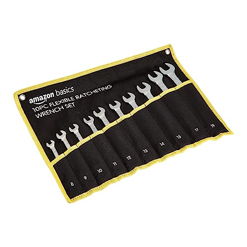 Amazon Basics Flexible Gear Ratcheting Wrench Set, 10-Piece view 4