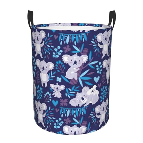 Joli panier à linge imprimé koala vertical avec structure renforcée