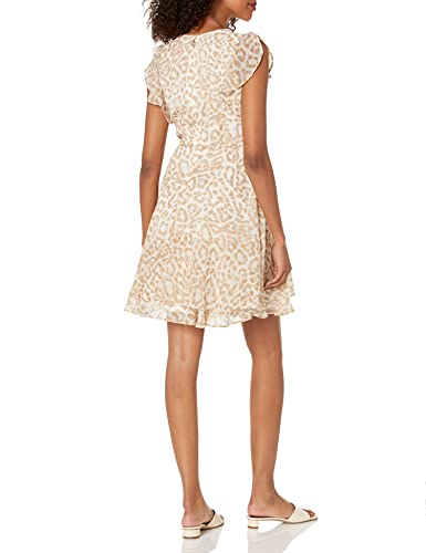 Image of Tommy Hilfiger Women's Sleeveless Surplice Neck Chiffon Belted Midi Dress