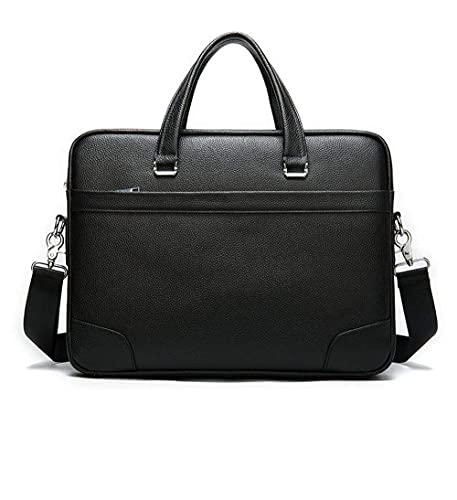 Rossie Viren Men's Genuine Leather Laptop Briefcase Messenger Busienss Bags