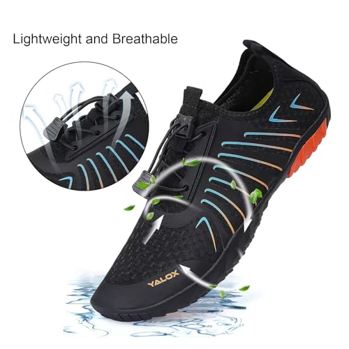 Image of YALOX Water Shoes Men's Women's Swim Shoes Outdoor Beach Barefoot Quick-Dry Aqua Pool Socks Swimming Yoga Surfing Exercise