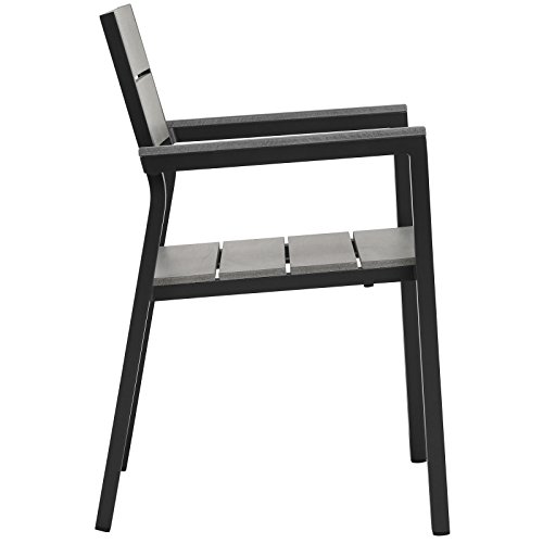 Lm Modway Maine 7-Piece Aluminum Dining Table And Chair Outdoor Patio Set In Brown Gray #TOP3