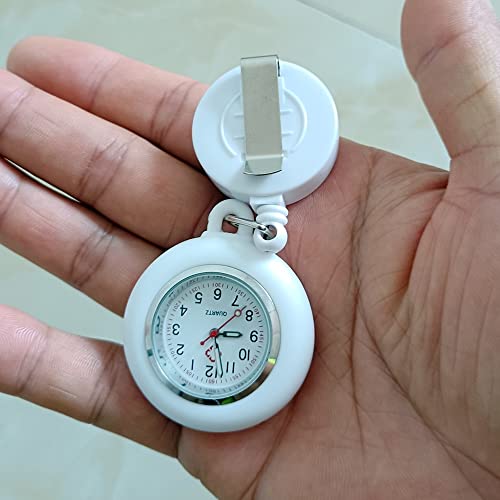 Relógio Lapela Bolso Branco Estetoscópio Enfermagem Médico
