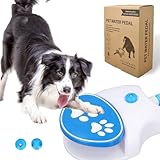 Outdoor Dog Drinking Water Fountain Step On, Automatic Dog Sprinkler Toy Foot Activated Drinking Water Dispenser Dogs Waterer with Hose for Small Medium Large Dog Cat Pet, 10.43x8.27x3.15in