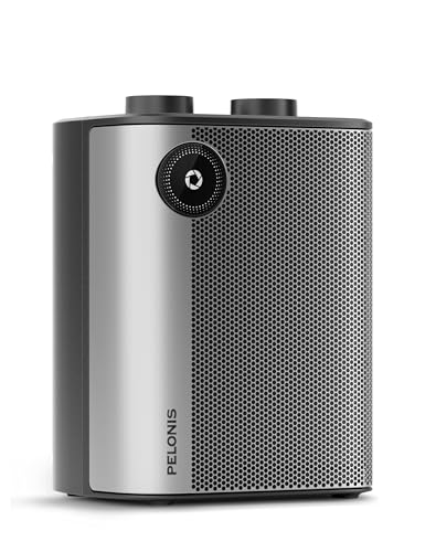 PELONIS Calefactor de cerámica Mini 2000 W, calefacción rápida 2S, 3 niveles + ventilador, protección contra sobrecalentamiento y inclinación, calefacción silenciosa para oficina, escritorio y oficina