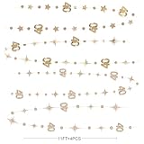 Champagne Gold 40th Birthday Decorations Number 40 Circle Dot Twinkle Star Garland Streamer Banner Backdrop for Women Mens Cheers to 40 Years Old Birthday Happy 40th Anniversary Party Supplies - Image 2
