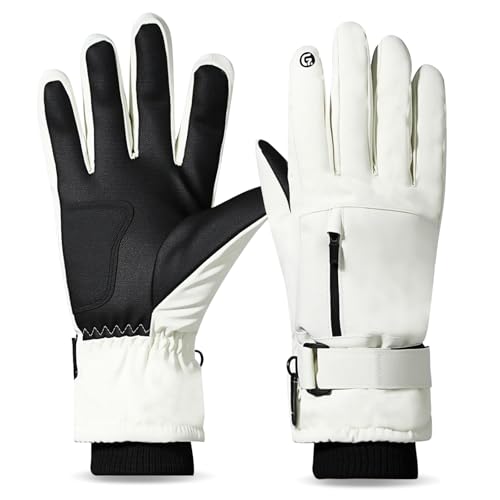 Ynport Crefreak Guantes de Esquí de Invierno al Aire Libre, los Guantes de Nieve Impermeables y Táctiles más Cálidos para Clima Frío, se Ajustan Tanto a Hombres como a Mujeres