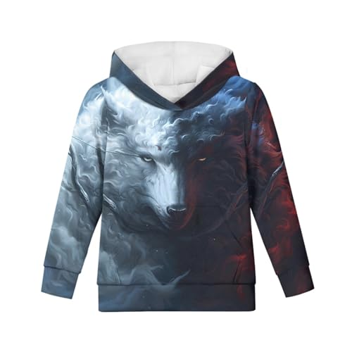 Image of GLUDEAR Teen Boys Girls Novelty Animal Galaxy Hoodies Sweatshirts Pullover