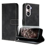 JayModCase Cover per Huawei Honor 60 Pro, Flip In Pelle PU Custodia con Pellicola Protettiva Supporto Slot Schede Protezione Integrale Chiusura Magnetica per Honor 60 Pro (Nero)