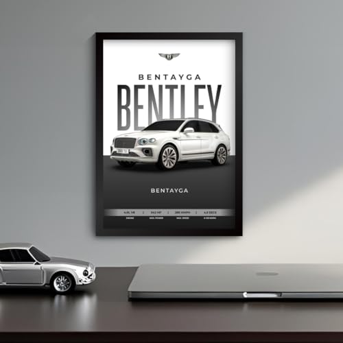 Image of Bentley Bentayga Poster | Framed Bentley A4 Sized (31 x 23 cm) | Bentayga Car Poster for Wall, Gift for Boys, Luxury Frames | Dream Car Posters for Wall, Bedroom, Hostel, Study Area, Hostel (F 082)