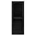 Builders Edge 15 in. x 80 in. Louvered Shutters Pair #002 Black