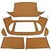 HECASA Convertible Soft Top Replacement Compatible with 1990-2002 Mercedes-Benz SL Series R129 Cabrio, Tan Sailcloth Vinyl Soft Roof with Plastic Window