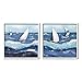 Stupell Industries Sailboats Rough Ocean Waves Splash 2pc Framed Giclee Art Set, Design by Jade Reynolds