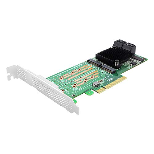 Generic 8-Port PCIe 2.0 x8 to M.2 SATA 3.0 RAID Controller Adapter Card