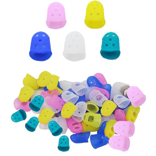 30 Protectores de Dedos de Silicona Elástica Antideslizantes, Protector Dedos Guitarra Protector de Dedos de Silicona para Guitarra, Reutilizable Para proteger los Dedos al Tocar un Instrumento