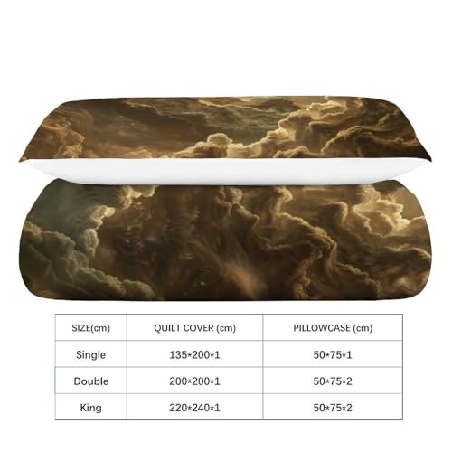 Housse de couette single enfant 135x200cm Le Ciel microfibre avec fermeture éclair - 4
