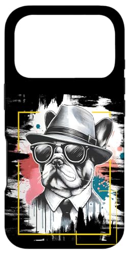 Custodia per iPhone 17 Pro Bulldog francese cappello - Animale tema arte Bulldog