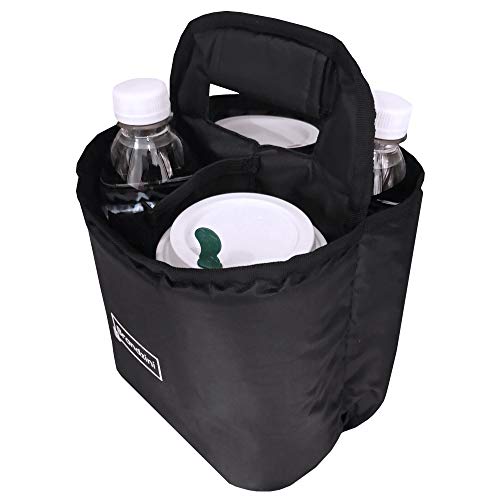 Brandzini Reusable Insulated Cup Carrier, Lightweight Padded and Foldable Drink Holder with Detachable