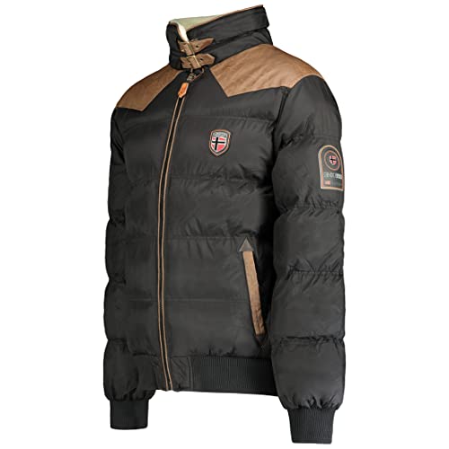 Geographical Norway Abramovitch Herren Steppjacke, warm & leicht, Winterjacke Herren, Outdoor, (Schwarz XL)