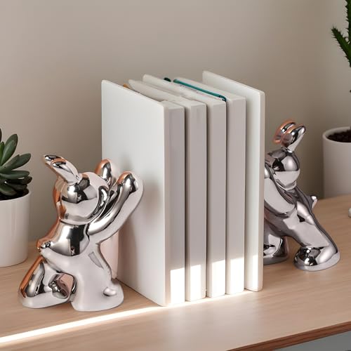 Detenedores de libros para estantería que evitan caídas con su diseño de cerámica 4