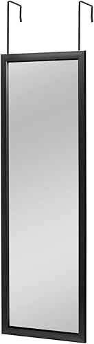 Miniatura 1 de MIRUO Espejo de pared para puerta, 43 x 18 pulgadas, negro, marco de plástico
