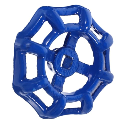 Lurrose Manija de Rueda de Válvula Metálica Azul Oscuro 7x7 Cm Diámetro Exterior 64 Mm para Reemplazo, Volante Resistente para Válvulas de Cierre en Exteriores, Compatible Grifos