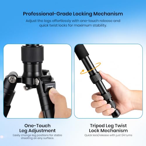 Image of Simpex 450 (64 inch) All-in-One Professional Tripod | Convertible Monopod | Lightweight Aluminium Body | 3-Section Legs | 10kg Load Capacity | Camera & Video Shooting Stand(Black)