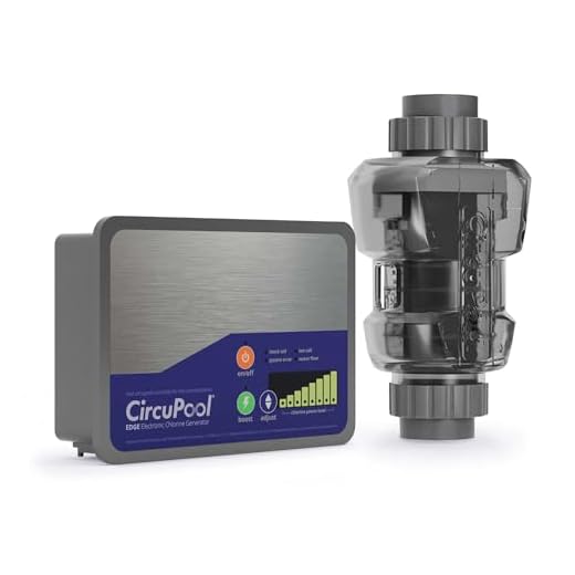 CircuPool EDGE40 Salt Chlorine Generator | USA-Made | 7 Year Manufacturer Warranty | No DIY Install Penalty | 1.7 lb CL Output | Electronic Salt Chlorinator System for Pools up to 40,000 Gallons