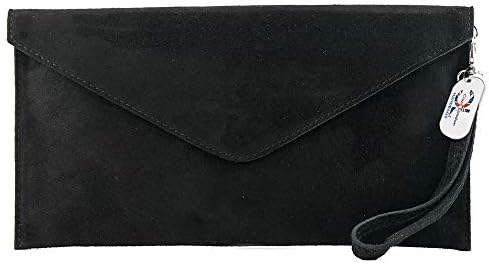 Craze London Brand Verapelle Genuine Italian Suede Large Envelope Shaped Clutch bag Purse handbag Rebecca Clutch Party Prom Clutch