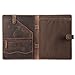 KomalC Leather Portfolio Folder with Luxury Pen and Button Closure | Business Padfolio for Professionals | Vintage Organizer with Legal Pad Holder & Card Slots (Distressed Tan)