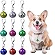Larrel 9 Stück Katzenhundehalsband Jingle Bell, Bunte Haustier Glocken mit Verschlüssen Trainings Glöckchen Halsband Anhänger Haustierhalsband Zubehör Tracker Glocke für Party DIY Basteln Dekoration