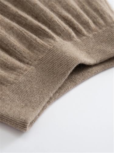 Women Knit A-Line Pleated Skirt Thick Warm Soft Solid Vintage Casual Business Skirt4