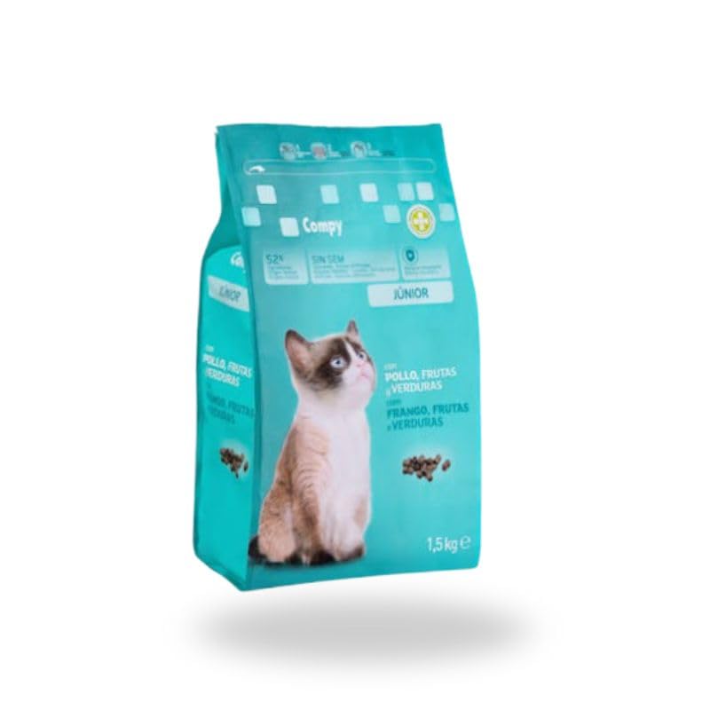 Comida para Gato Júnior Compy – Pollo, Frutas y Verduras – 1,5 kg