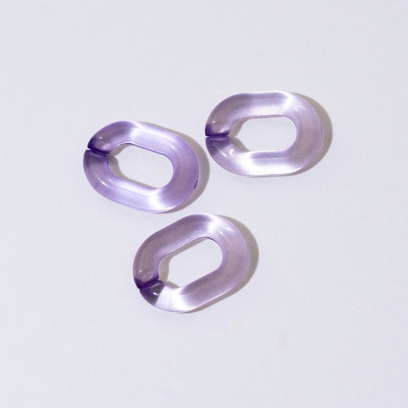 Akrylowe otwarte szybkozłącza, akrylowe pierścienie łączące, opakowanie 200 sztuk, wielokolorowe, 19 x 14 mm, do produkcji biżuterii (Tianlan)