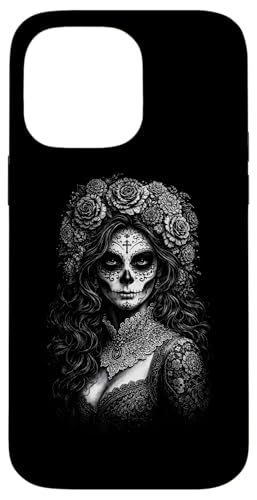 Day Of Dead �V���R�E�f�E�}�� �J�g���[�i �X�J�����f�B �X�}�z�P�[�X iPhone 14 Pro Max �p