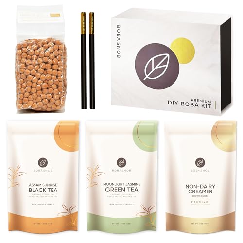 Boba Snob Boba Tea Making Kit, Bubble Tea Kit with