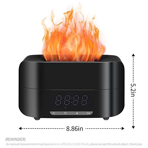 Flame Diffuser Humidifier 400Ml,Fireplace Humidifier For Bedroom Office Desk Yoga Essential Oil Diffuser, Auto Turn Off Cool Mist Humidifier With Timer #TOP2