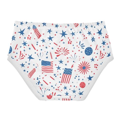 ZZKKO Independence Day Star Girls Underwear Toddler Panties for Girls Comfort Brief Size 2-8T2