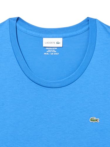 Image of Lacoste Men's Tall Fit V-Neck Short Sleeve Regular Fit Pima Cotton T-Shirt