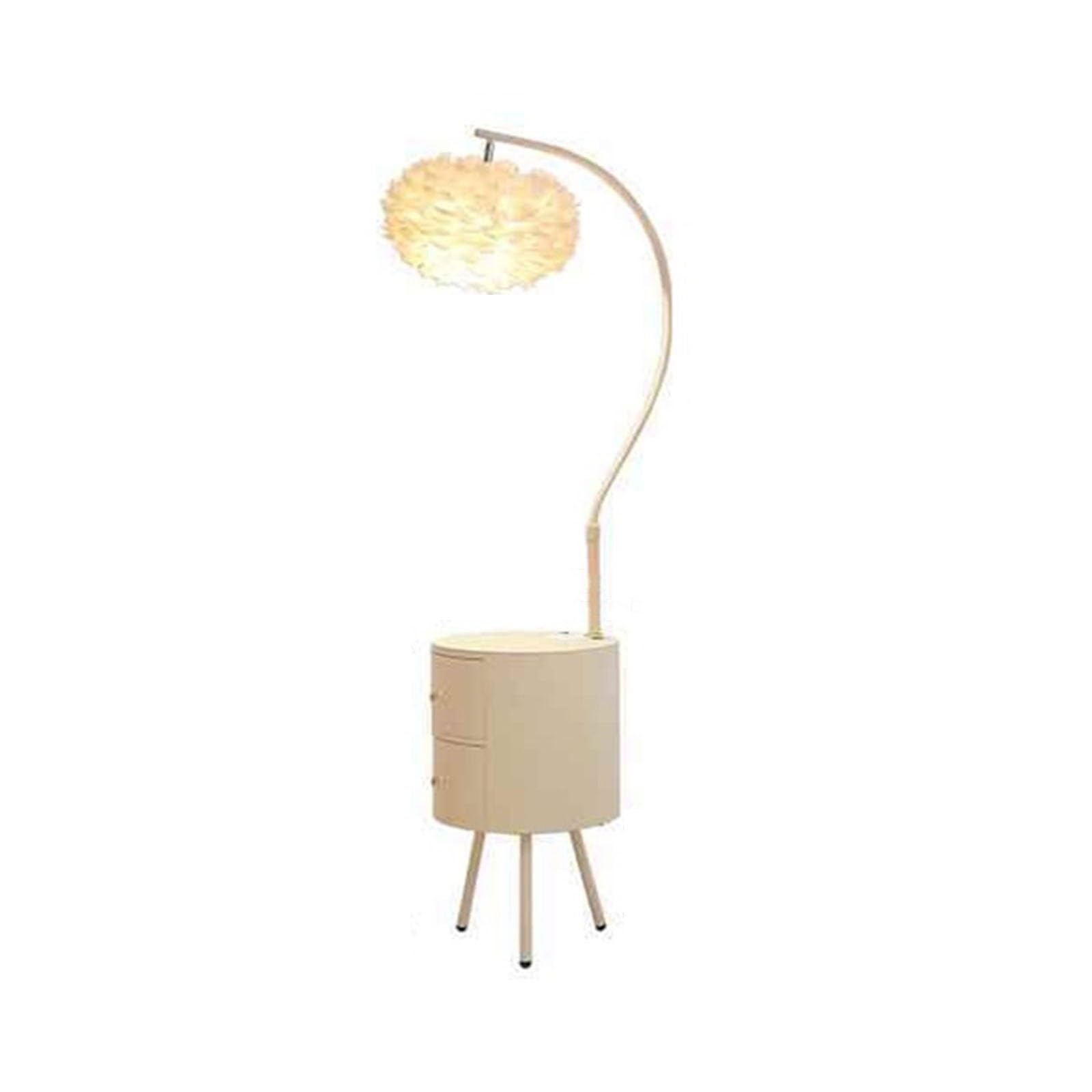 LJHFG63KUYT Standing Lamps Floor Lamp with Table and Drawers, Desk with USB Port and 3 Color Temperature Led Decorate