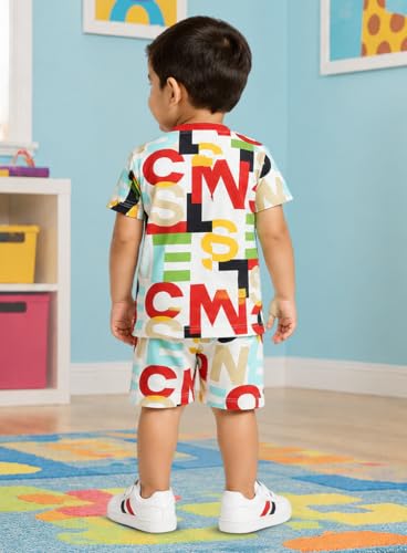 Image of 3BROS Baby Boys & Baby Girls Cotton Hosiery Clothing Set Half Sleeves T-shirt with Matching Pants (DB20HS6027 Parent)