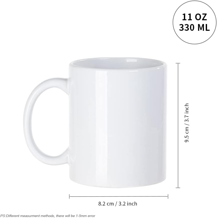 Taza de cerámica blanca 11 oz para sublimación miniatura 2