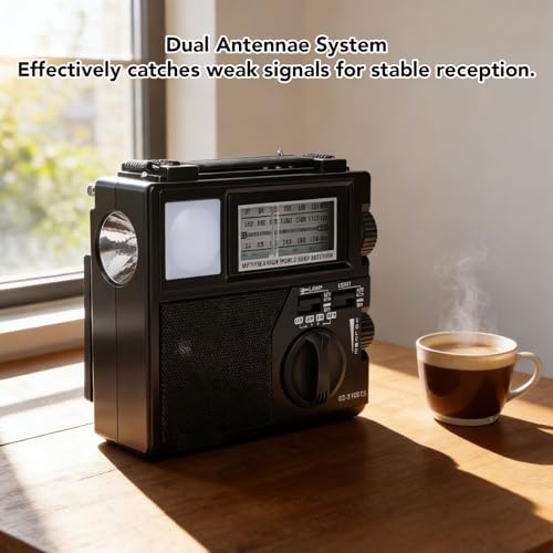 Radio portátil solar VBESTLIFE AM FM SW con Bluetooth miniatura 4