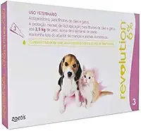 Antipulgas E Carrapatos Zoetis Revolution 6 Para Cães E Gatos Até 2,5 Kg - 3 Ampolas De 0,25 Ml