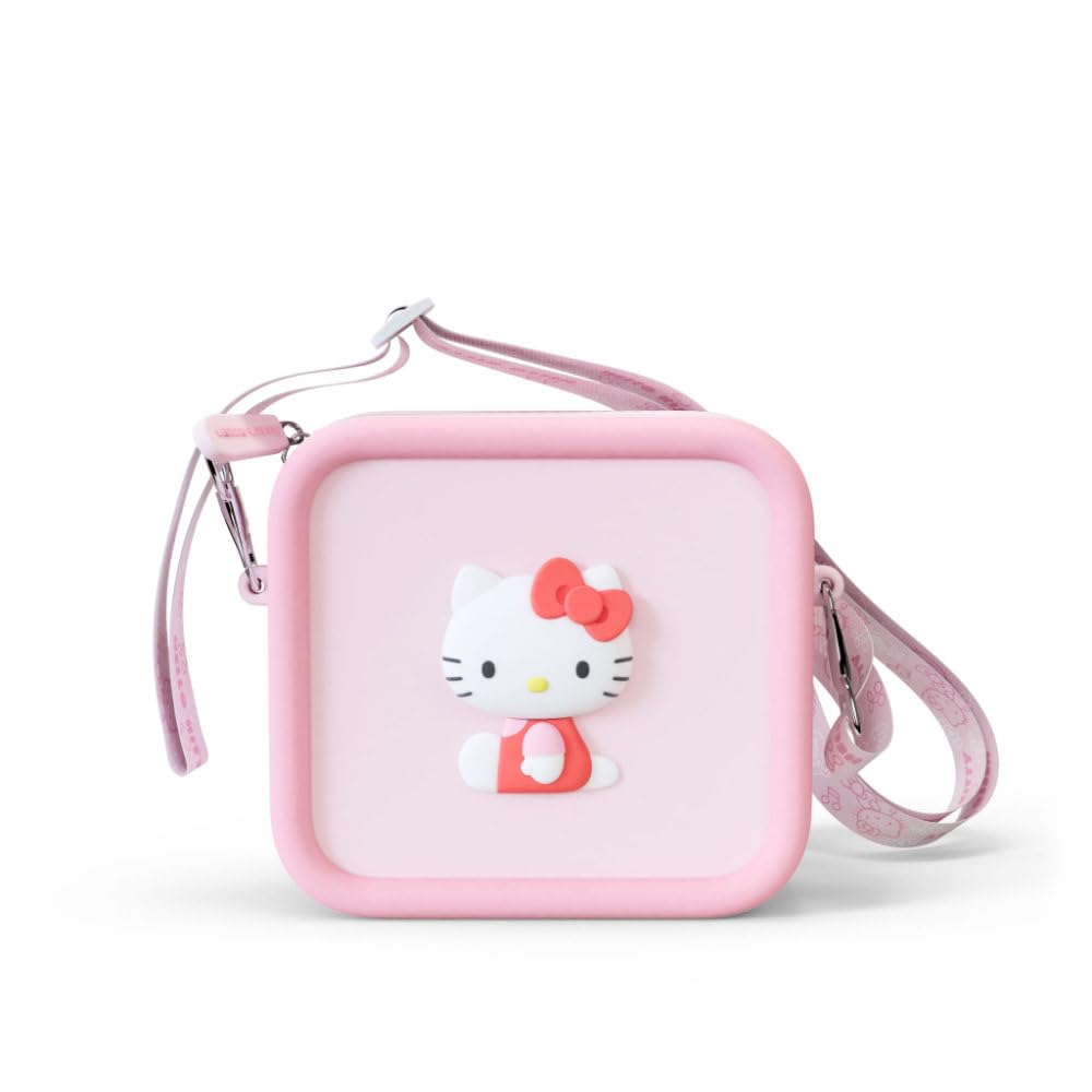 Kidamento Hello Kitty Soft Silicone Camera Case Durable and Adorably Stylish Bag - Adjustable Soft Strap With Buckle - Promotes Comfort and Independence