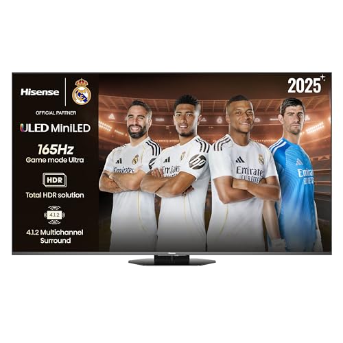 Hisense 65U8Q   Mini LED Smart TV, 4.1.2 Sonido multicanal, Modo Juego Ultra de 165Hz, Anti Reflection Pro, Full Array Local Dimming, Dolby Vision IQ & Dolby Atmos