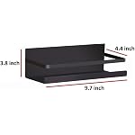 Fridge Spice Rack Organizer Single Tier Magnetic Refrigerator Spice Storage Magnet Shelf, Black,1PC - Image 3