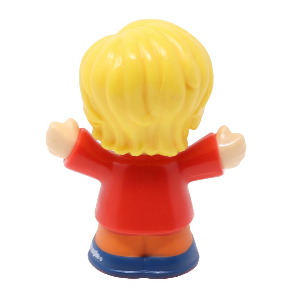 Fisher-Price Ersatzteil für Sammlerstück Little People Flughafen Schule Zoo Familie Puppenhaus Spielset GWV20 - Ersatz Blonde Eddie Figur