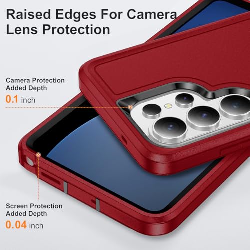 Newhalper Shockproof Case for Samsung Galaxy S26 Ultra, Black Red by Newhalper - Used condition - Image 3